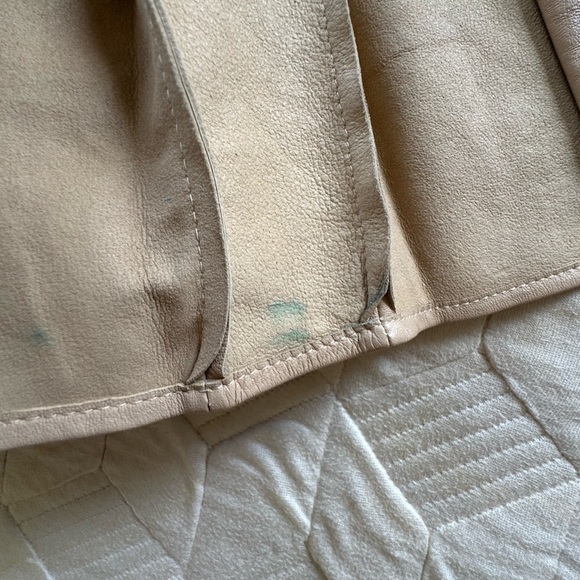 ST. JOHN Sport Leather Jacket By Marie S Italy Luxury (read) - Picture 4 of 7